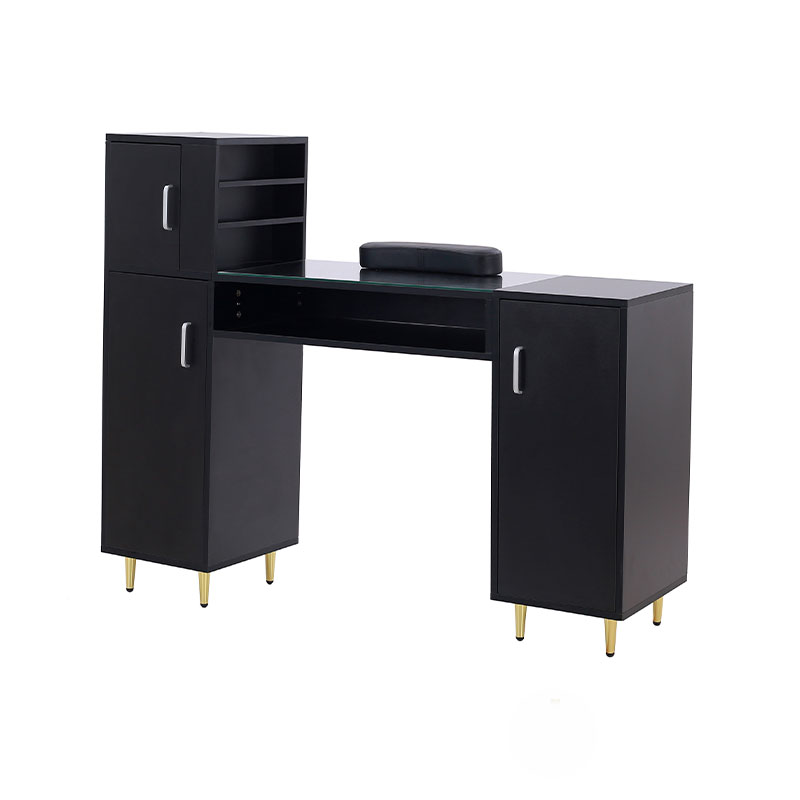 HZ2024BK / HZ2024W Manicure mensam vitream top clavus tech desk