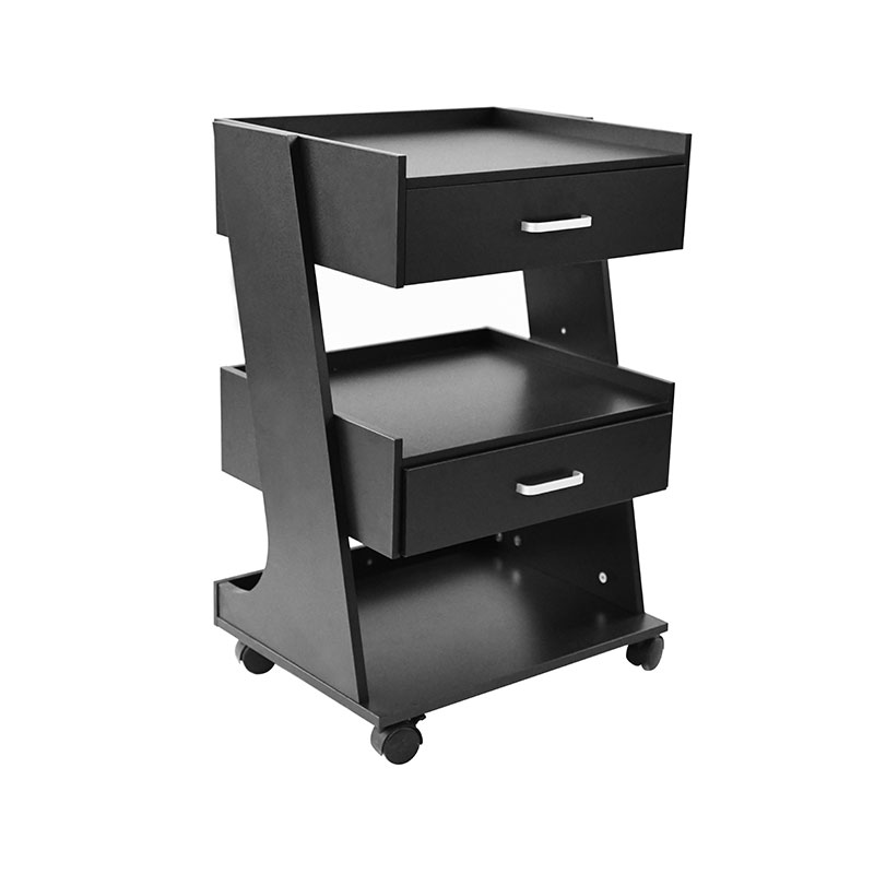 HZ2082BK / HZ2082 Salon trahit plaustrum cum rotis volventibus cart statio tonsoris cum femoribus