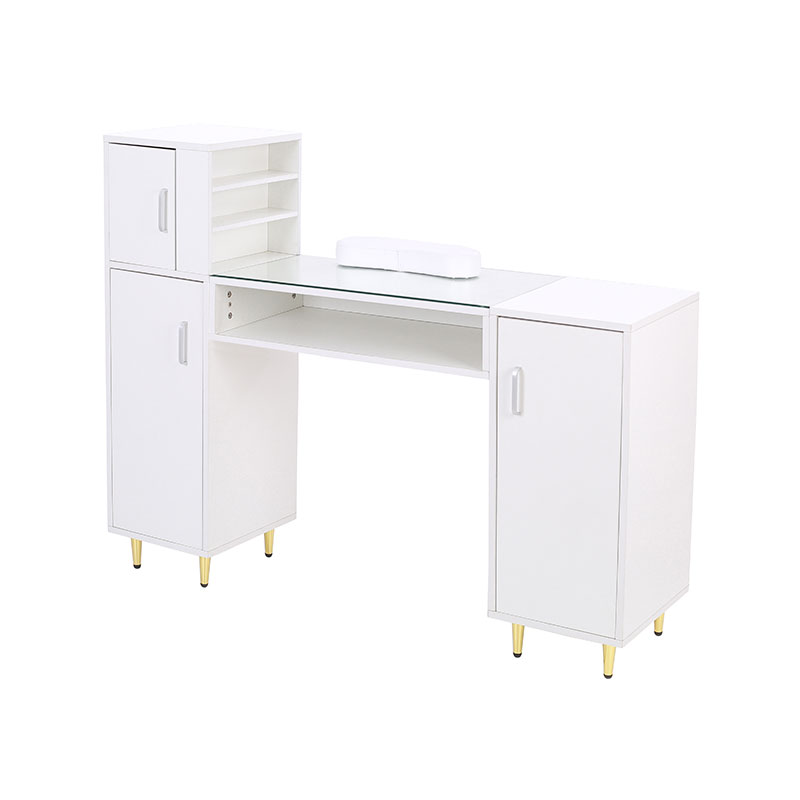 HZ2024BK / HZ2024W Manicure mensam vitream top clavus tech desk