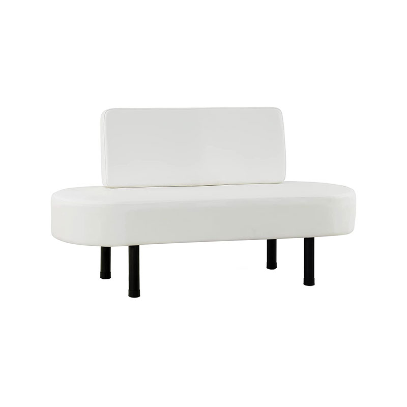 HZ7003 White salon receptionis scamnum officii sella cum backrest