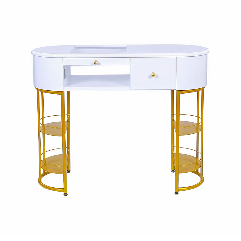 HZ2056 White & gold clavus table