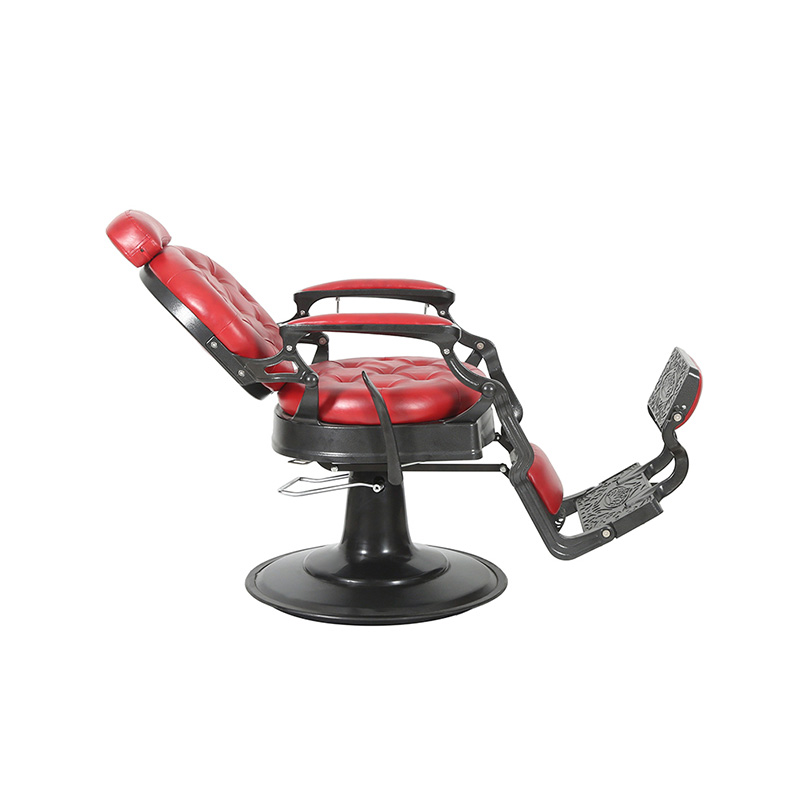 HZ8799 Red retro barberchair gravis hydrau sella accubat