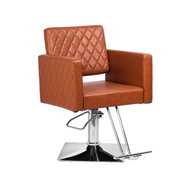 HZ8822D / HZ8822DBK Brown / sella capillata nigra cum sede lata aluminium mixturae scabrae scabrae tonsoris hydraulicae