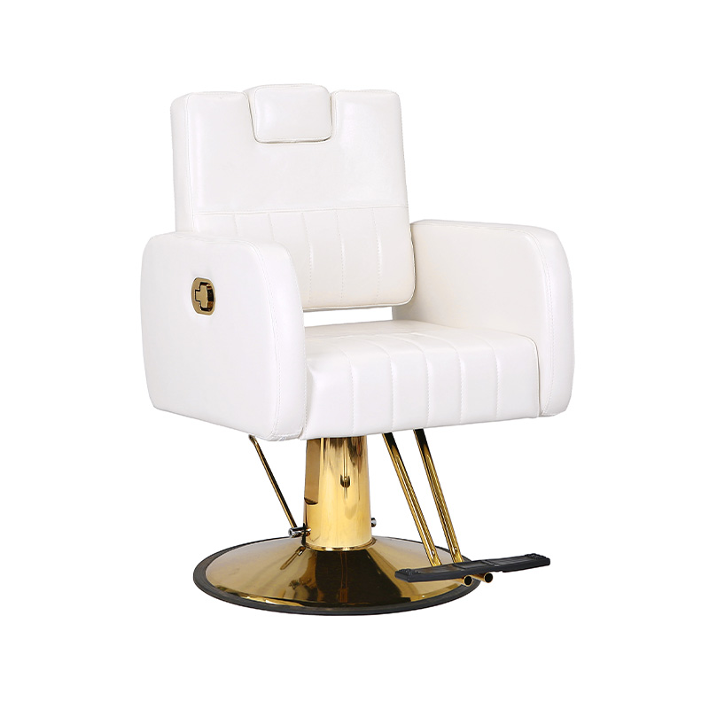 HZ88200 White and gold, professional black and gold salon chair