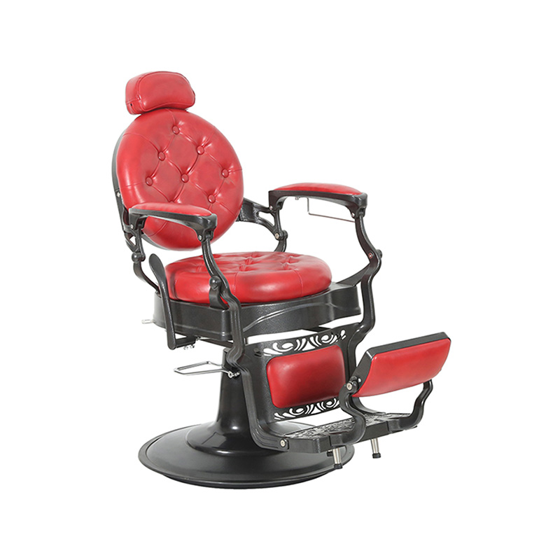 HZ8799 Red retro barberchair gravis hydrau sella accubat