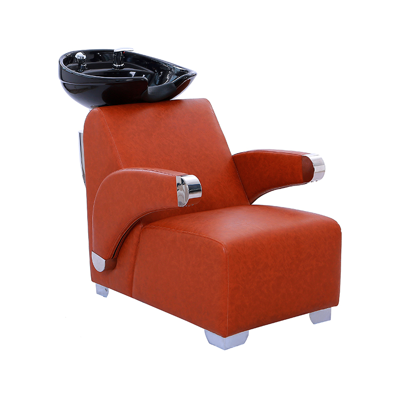 HZ9012 Red brown ceramic patera backwash shampoo chair