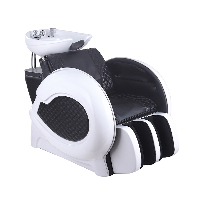 HZ9074 Black & white electrica massage salon shampoo chair